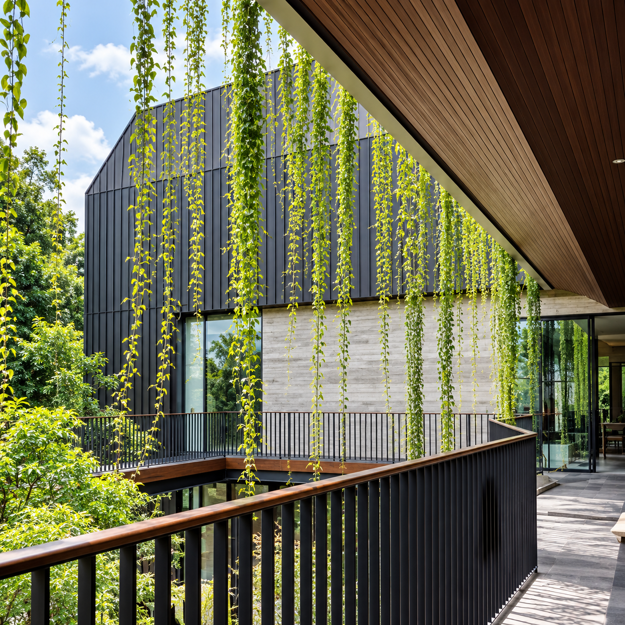 Lush Modern Courtyard Corridor.png