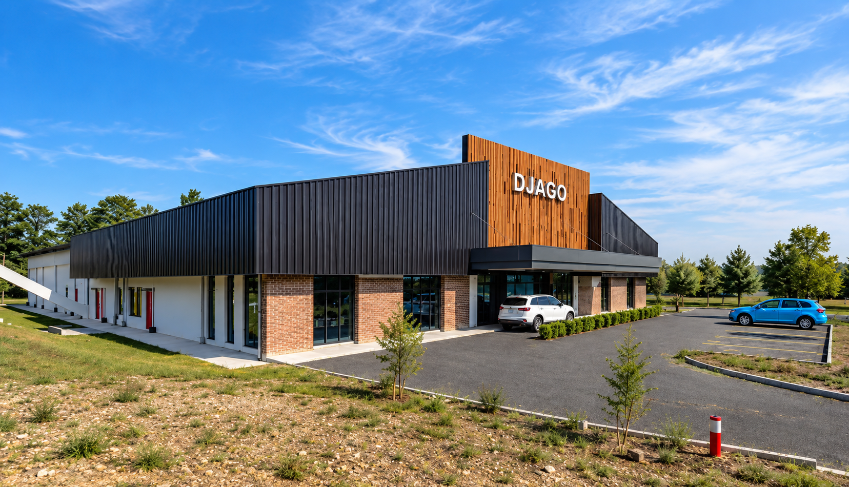 Modern DJAGO Facility Under Blue Skies.png