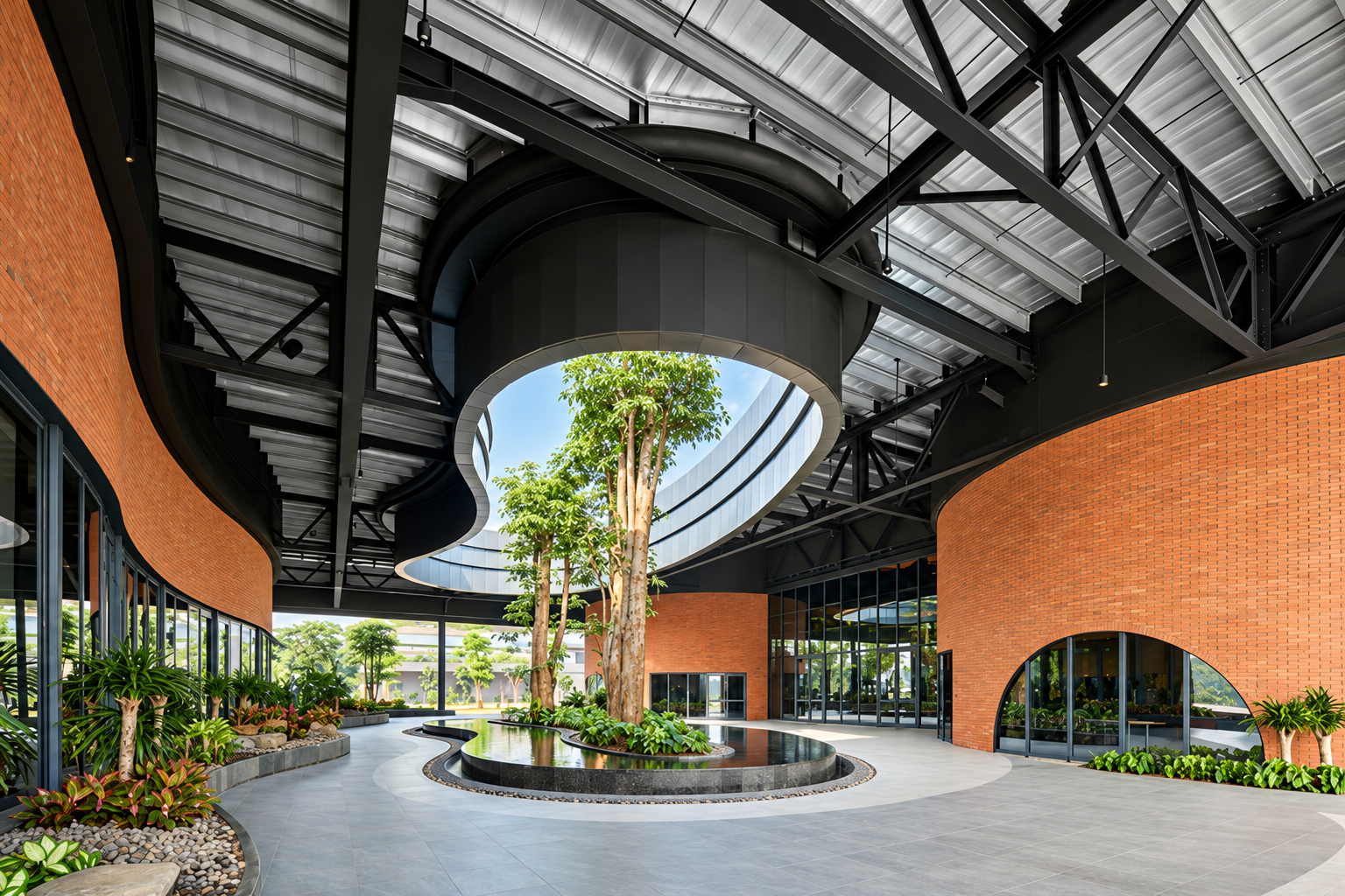 Industrial Atrium with Reflecting Pool.png