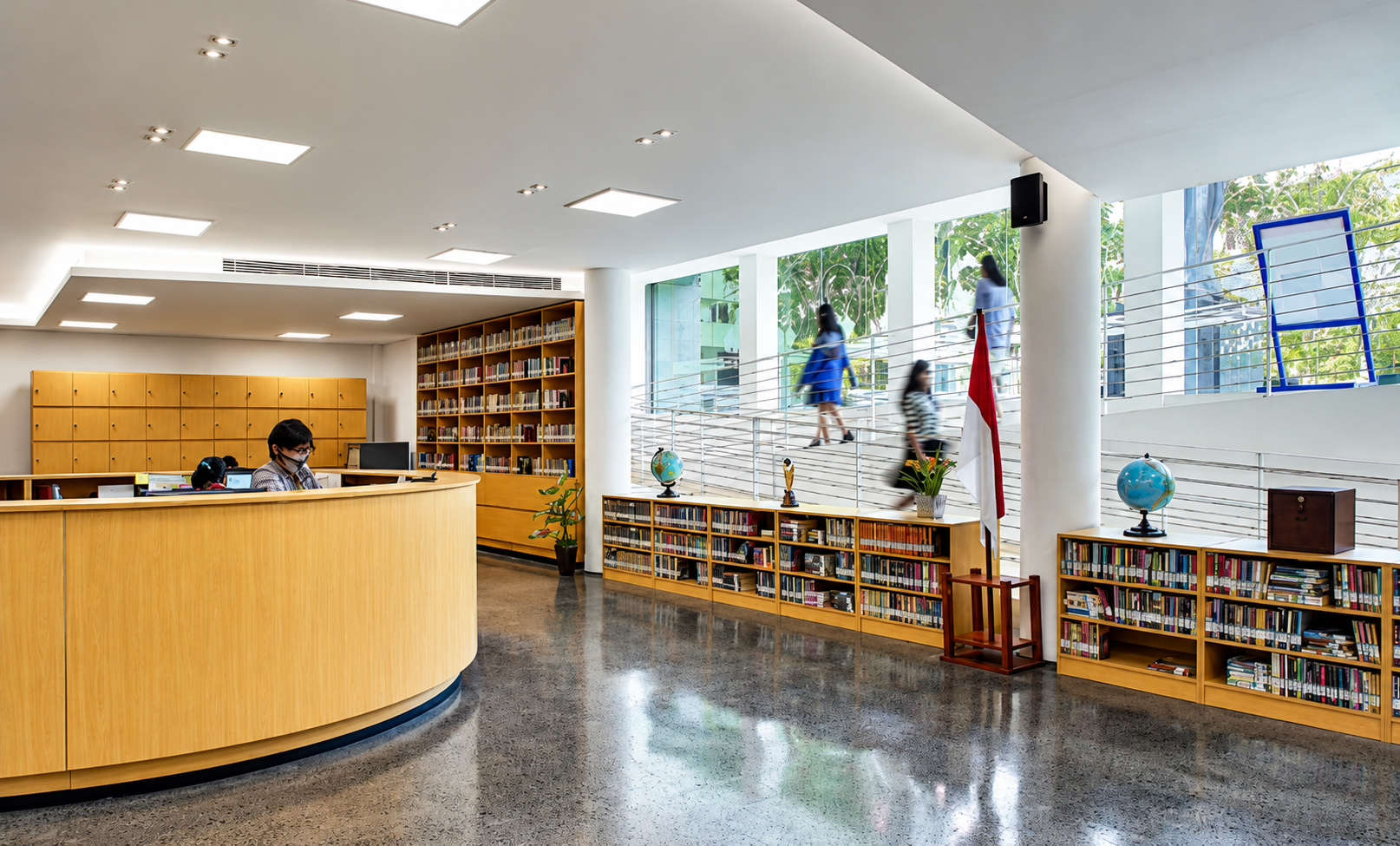 Modern Library Reception with Campus Views.png